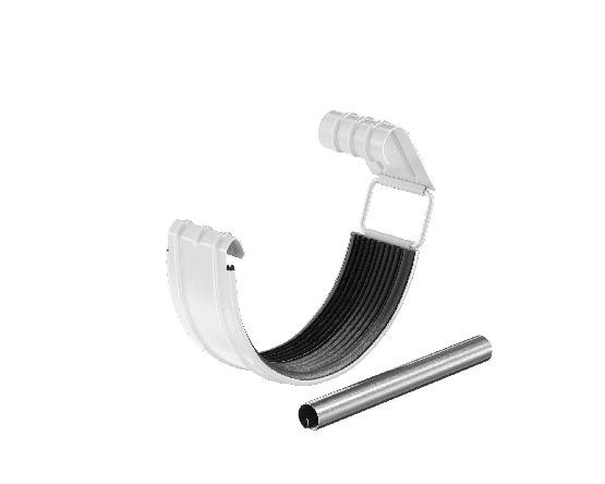 Водосток Aquasistem, система 125x90 - Соединитель желоба с резиновым уплотнителем RR 20 Мраморно-белый купить в Сергиевом Посаде