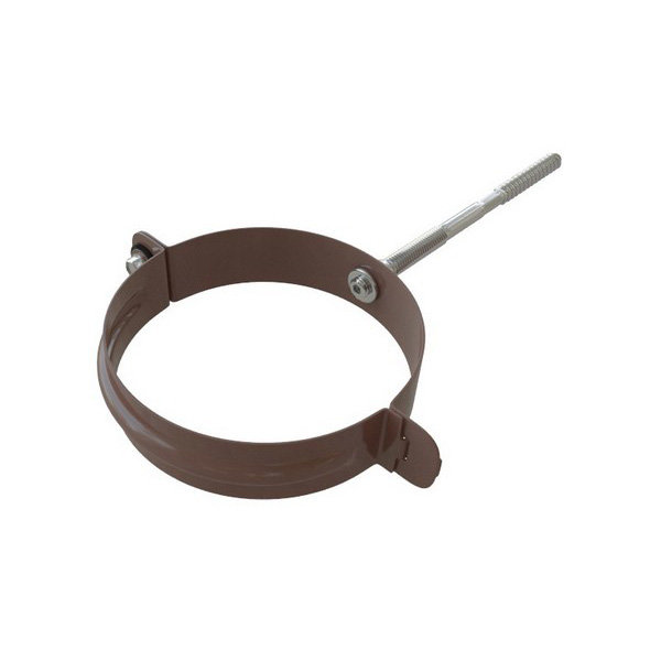 Водосток Альта-Профиль Метал – Хомут трубы металлический (коричневый) купить в Сергиевом Посаде