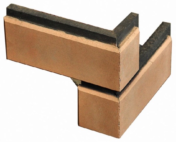 Угловой элемент Кирисс Фасад Гладкий кирпич с фаской купить в Сергиевом Посаде