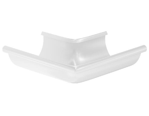 Водосток Aquasistem, система 125x90 - Угол желоба, наружный 90° RR 20 Мраморно-белый купить в Сергиевом Посаде