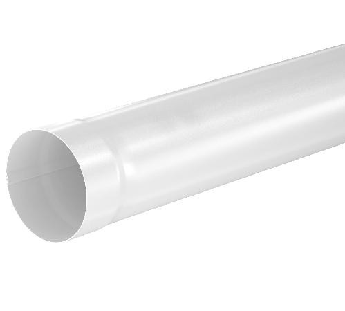 Водосток Aquasistem, система 125x90 - Труба водосточная 1.00м RR 20 Мраморно-белый купить в Сергиевом Посаде