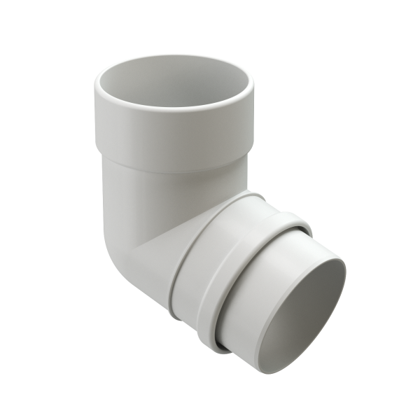 Колено 72˚ Docke Lux ПВХ Пломбир купить в Сергиевом Посаде