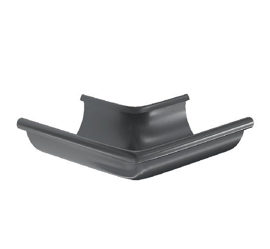 Водосток Aquasistem, система 150/100 -  Угол желоба, наружный 90° RAL 7024 Тёмно-серый купить в Сергиевом Посаде