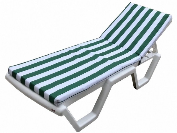 Матрас для шезлонга TWEET Зеленые белые полоски купить в Сергиевом Посаде