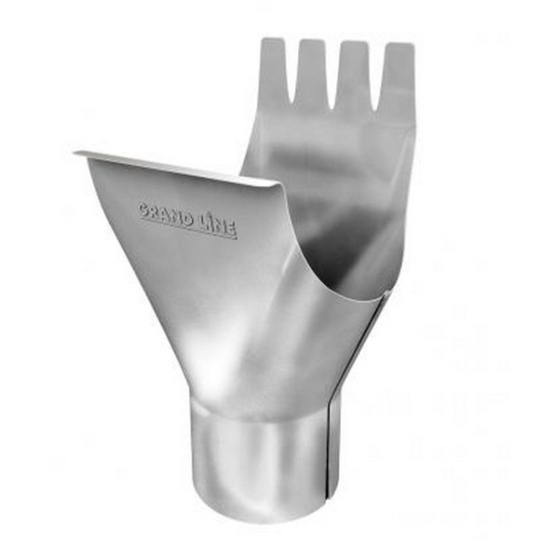 Водосток Grand Line 125x90 – Воронка желоба RAL 9003 купить в Сергиевом Посаде