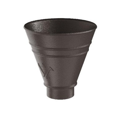 Водосток Aquasistem, Система 125x90 - Воронка водосборная круглая RR 32 Тёмно-коричневый matt