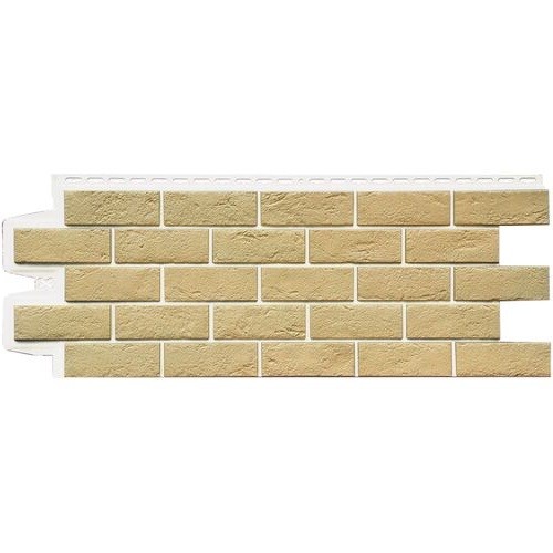 Фасадная панель Grand Line Состаренный кирпич Элит ваниль, ШОВ белый купить в Сергиевом Посаде