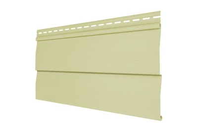 Виниловый сайдинг Tecos - корабельный брус, светло-желтый 