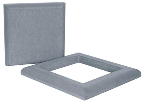 Комплект крышка и юбка ДПК для столба Polivan DENPASAR серый купить в Сергиевом Посаде