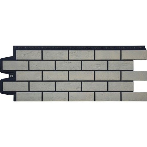 Фасадная панель Grand Line Состаренный кирпич Элит ваниль, ШОВ чёрный купить в Сергиевом Посаде