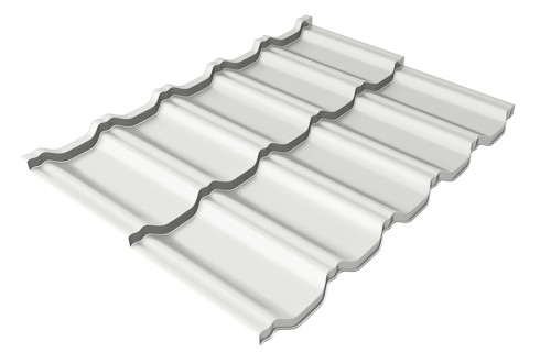 Металлочерепица модульная Квинта Uno Grand Line c 3D резом 0,5 Satin RAL 9003 сигнальный белый купить в Сергиевом Посаде