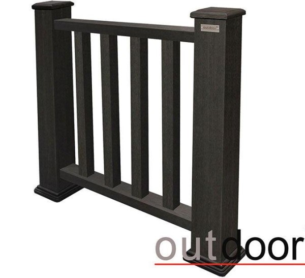 Ограждение из ДПК Outdoor Классик 3D STORM чёрный купить в Сергиевом Посаде