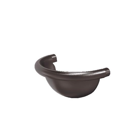 Водосток Aquasistem, Система 125x90 - Заглушка универсальная полукруглая RR 32 Тёмно-коричневый matt купить в Сергиевом Посаде