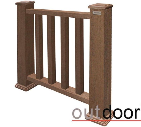 Ограждение из ДПК Outdoor Классик 3D STORM коричневый микс купить в Сергиевом Посаде