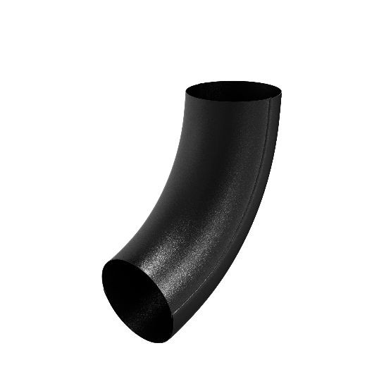 Водосток Aquasistem, система 125x90 - Колено трубы RAL 9005 Чёрный купить в Сергиевом Посаде