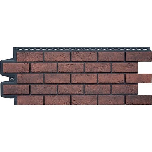 Фасадная панель Grand Line Состаренный кирпич Элит кофе (жжёный), ШОВ черный купить в Сергиевом Посаде