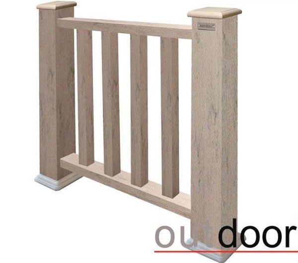 Ограждение из ДПК Outdoor Классик 3D STORM серый микс купить в Сергиевом Посаде