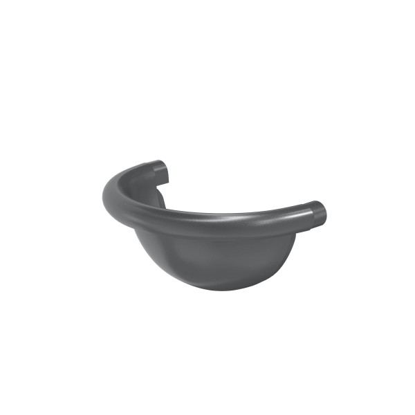 Водосток Aquasistem, система 150x100 - Заглушка желоба полукруглая RR 23 Маренго купить в Сергиевом Посаде