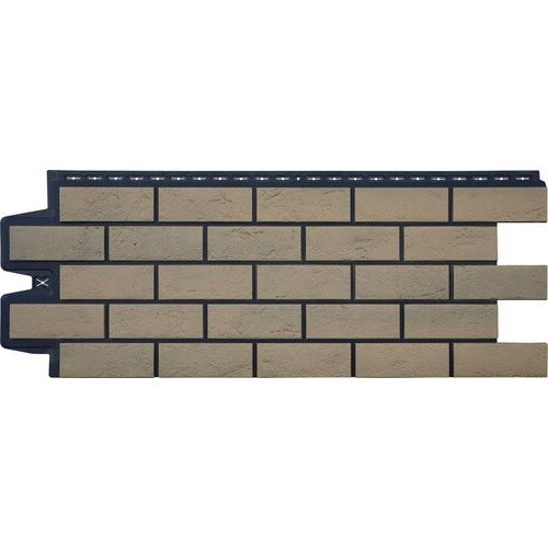 Фасадная панель Grand Line Состаренный кирпич Элит солома, ШОВ черный купить в Сергиевом Посаде