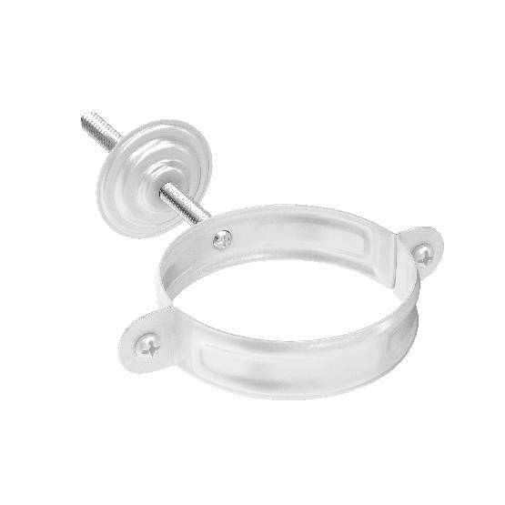 Водосток Aquasistem, система 125x90 - Комплект крепления трубы RAL 9003 Белый купить в Сергиевом Посаде