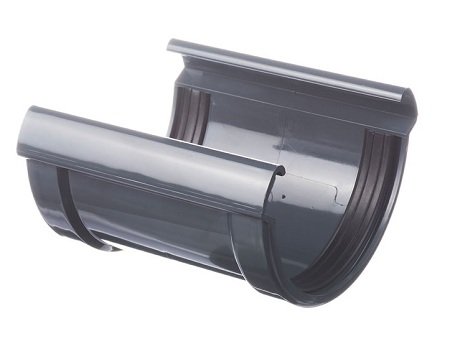 Соединитель желоба Docke Lux ПВХ - Графит купить в Сергиевом Посаде