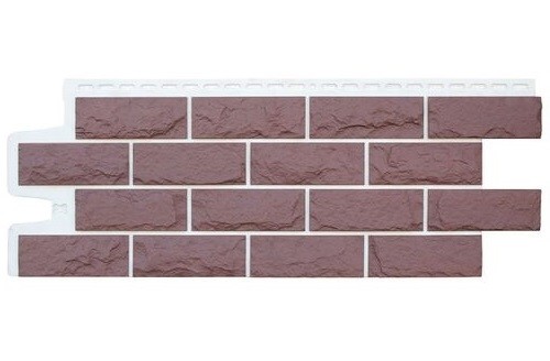 Фасадные панели Grand Line Колотый Камень Каштан, Шов белый купить в Сергиевом Посаде