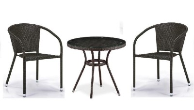 Комплект плетеной мебели AFINA из иск. ротанга Асоль-7 T282ANT/Y137C-W53 Brown 2Pcs