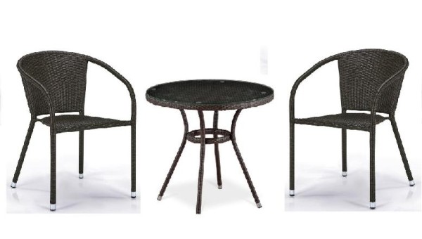Комплект плетеной мебели AFINA из иск. ротанга Асоль-7 T282ANT/Y137C-W53 Brown 2Pcs купить в Сергиевом Посаде