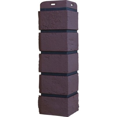 Угол Grand Line состаренный кирпич Элит каштан, ШОВ чёрный