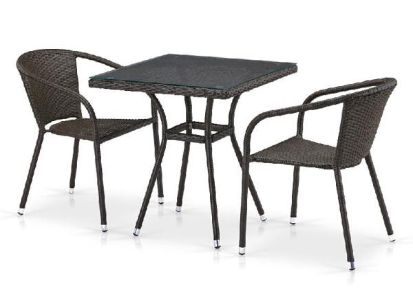 Комплект плетеной мебели AFINA из иск. ротанга T282BNT/Y137C-W53 Brown 2Pcs купить в Сергиевом Посаде