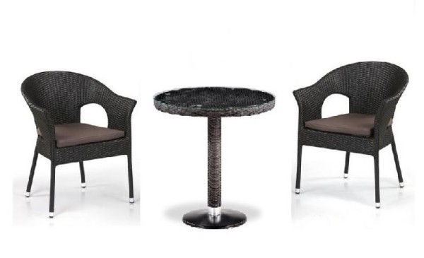 Комплект плетеной мебели AFINA из иск. ротанга T601/Y79A-W53 Brown 2Pcs купить в Сергиевом Посаде