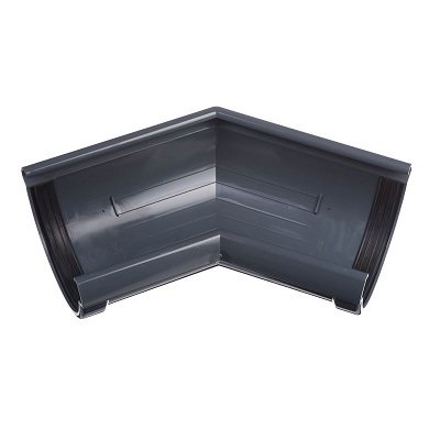 Угол желоба универсальный 135° Docke Lux ПВХ - Графит купить в Сергиевом Посаде