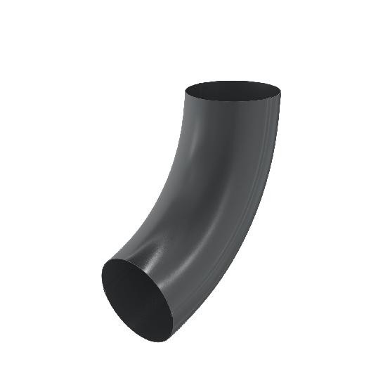 Водосток Aquasistem, система 125x90 - Колено трубы RAL 7024 Тёмно-серый купить в Сергиевом Посаде