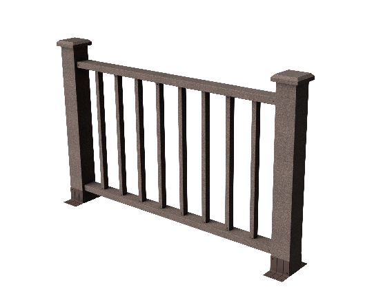 Ограждения декоративное ДПК GRINDERDECO Альма 1500 со скрытым крепежом венге купить в Сергиевом Посаде