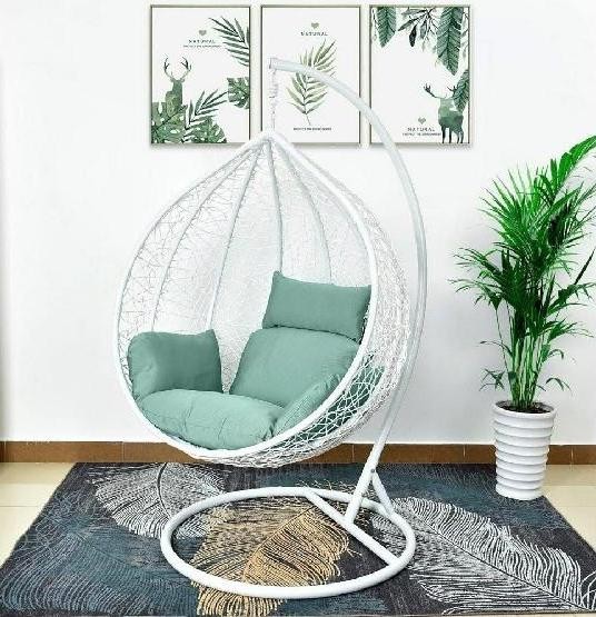 Кресло Подвесное из искусственного ротанга AFM-168A-XL White/Green купить в Сергиевом Посаде