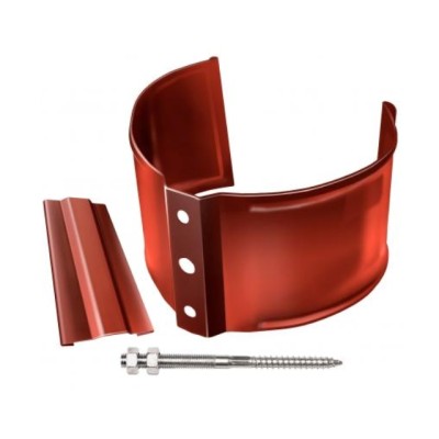 Водосток Grand Line 125x90 – Хомут трубы (на кирпич) RAL 8004