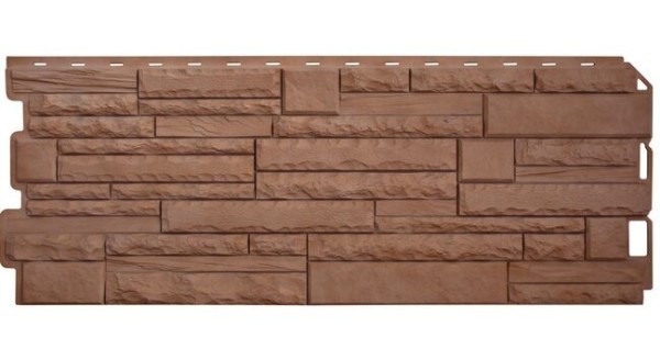 Фасадная панель Альта-Профиль Скалистый камень ЭКО Терракотовый купить в Сергиевом Посаде