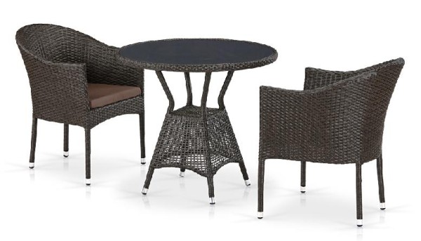 Комплект плетеной мебели AFINA из иск. ротанга T707ANS/Y350-W53 Brown 2Pcs купить в Сергиевом Посаде