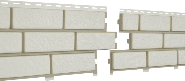 Фасадная панель Ю-Пласт Стоун Хаус Кирпич с декорированным швом Белый купить в Сергиевом Посаде