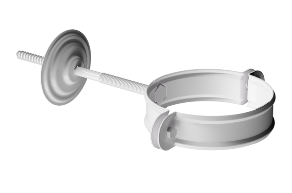 Хомут трубы D90 Döcke STAL PREMIUM Пломбир, (RAL 9010) купить в Сергиевом Посаде