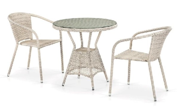 Комплект плетеной мебели AFINA из иск. ротанга T705ANT/Y137C-W85 Latte 2Pcs купить в Сергиевом Посаде