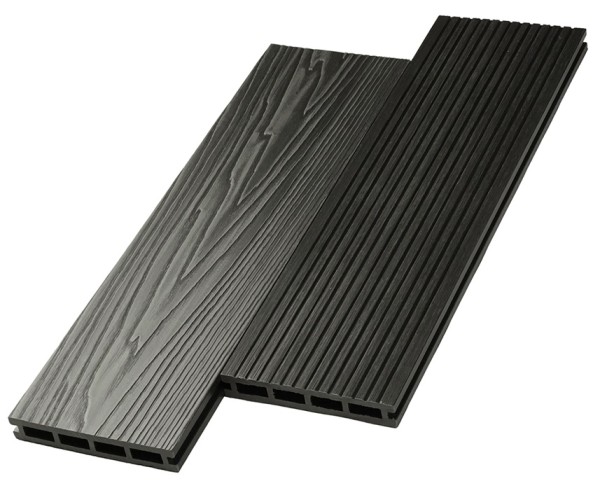 Террасная доска ДПК NanoWood двусторонняя New 3D тиснение + вельвет Графит купить в Сергиевом Посаде