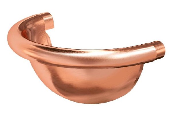 Водосток Aquasistem, система 150/100 - Заглушка желоба полукруглая медная купить в Сергиевом Посаде