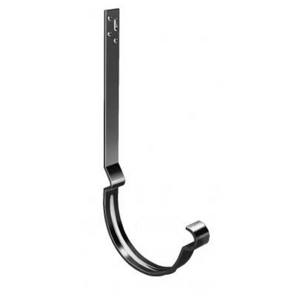 Водосток Grand Line 125x90 – Кронштейн длинный полоса RAL 9005 купить в Сергиевом Посаде