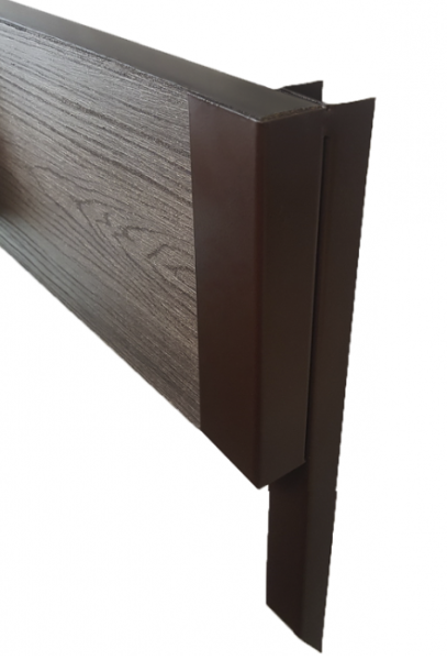 Угловой элемент металлический для досок грядок из ДПК 150мм Коричневый купить в Сергиевом Посаде