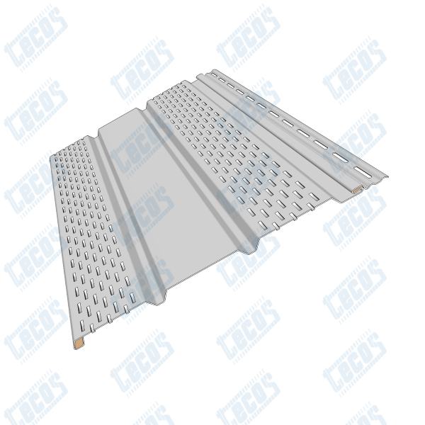 Софит к сайдингу ПЕРФОРАЦИЯ ПО БОКАМ TECOS БЕЛЫЙ купить в Сергиевом Посаде