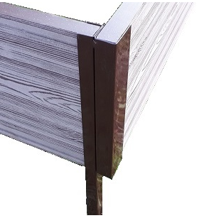 Угловой элемент металлический для досок грядок из ДПК 300мм Коричневый купить в Сергиевом Посаде