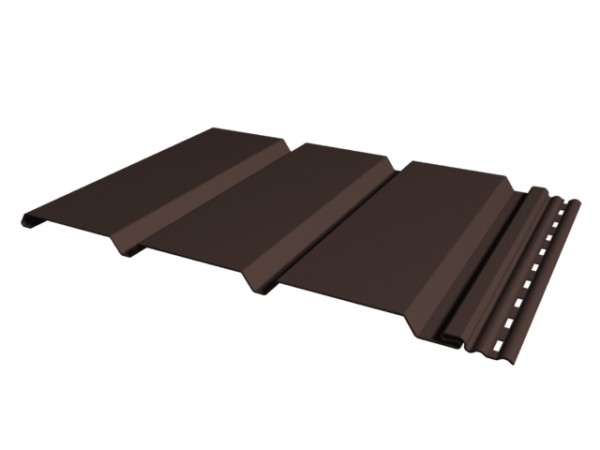 Софит к сайдингу ГЛАДКИЙ TECOS ТЁМНЫЙ-КАШТАН купить в Сергиевом Посаде