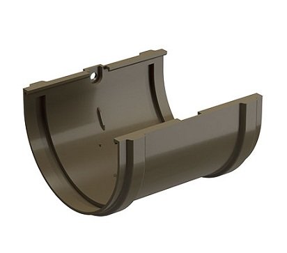 Соединитель желоба Docke Premium ПВХ - Каштан купить в Сергиевом Посаде