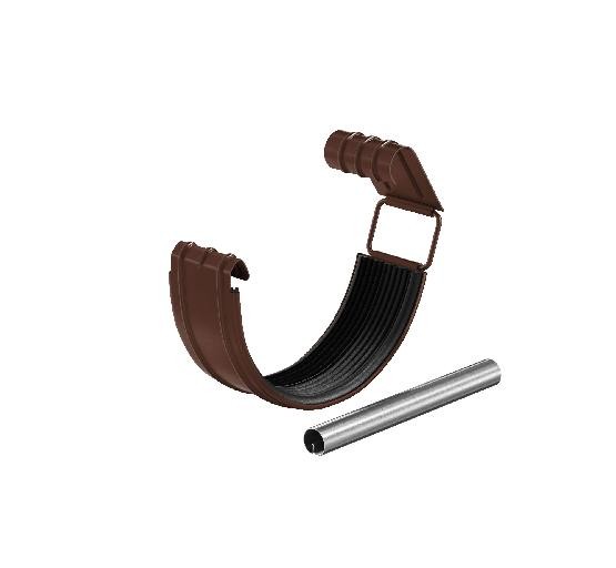 Водосток Aquasistem, система 125x90 - Соединитель желоба с резиновым уплотнителем RAL 8017 Коричневый купить в Сергиевом Посаде